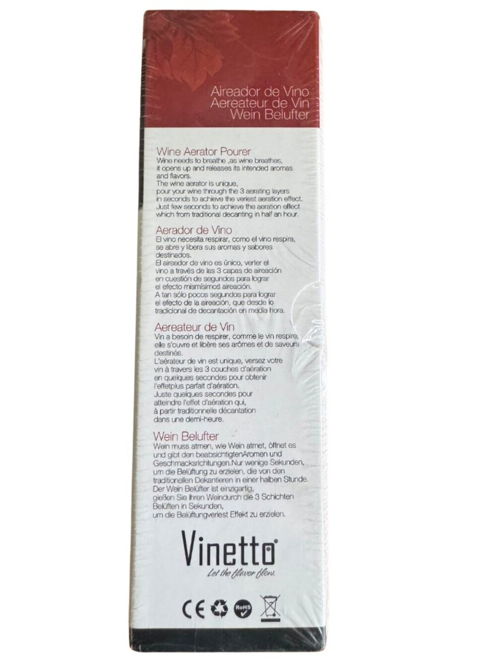 Vinetto Wine Aerator Pourer | New in Box Wine Decanter Spout - Picture 4 of 5
